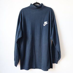 Vintage Nike Mockneck Longsleeve Black T Shirt Unisex XXL